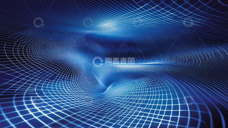 高清大图下载【趣麦麦图】蓝色科技感网格背景