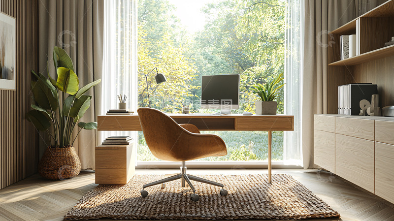 高清大图下载【趣麦麦图】极简风格家居办公空间