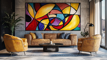 抽象派现代艺术壁画