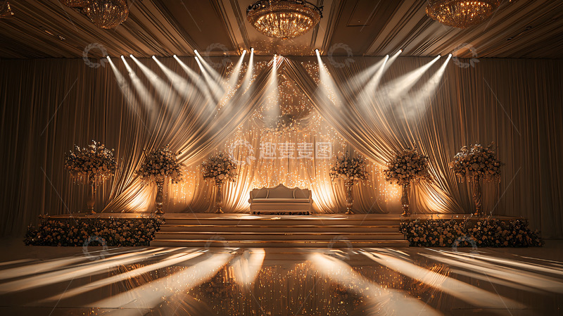 高清大图下载【趣麦麦图】奢华婚礼舞台背景