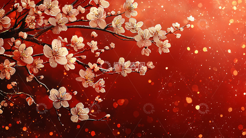 高清大图下载【趣麦麦图】红梅绽放