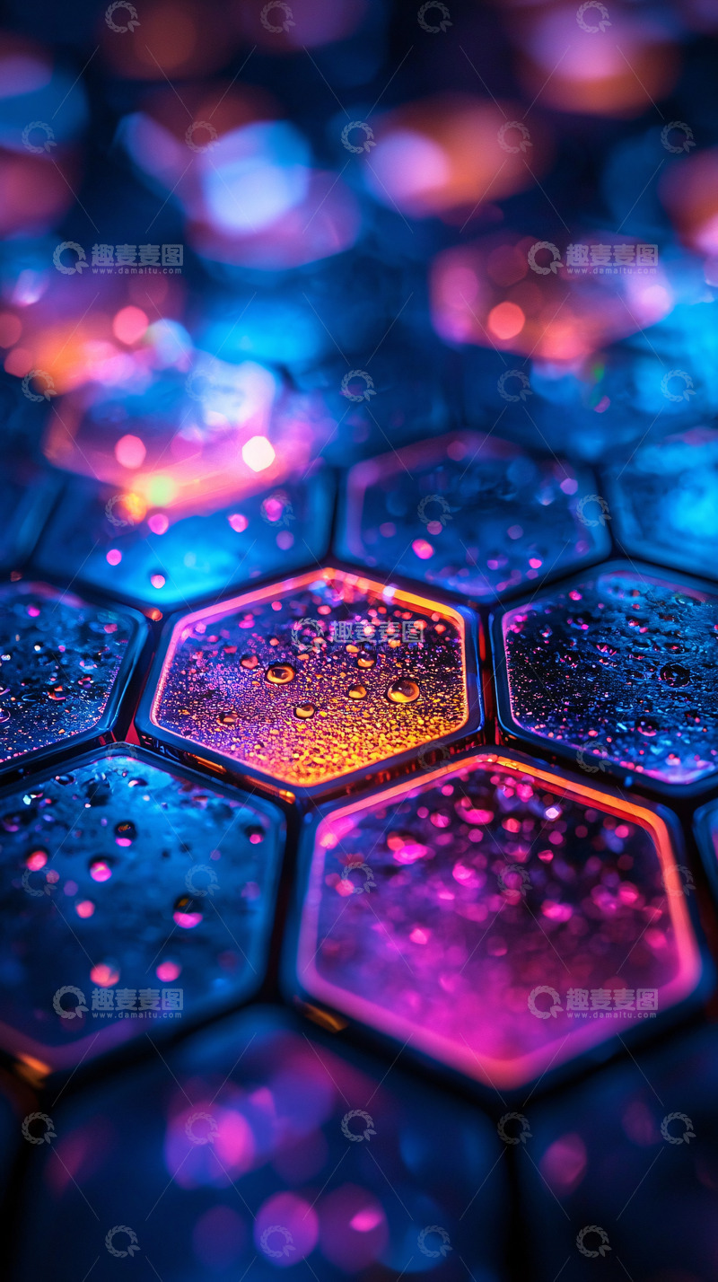 高清大图下载【趣麦麦图】科技感蜂窝