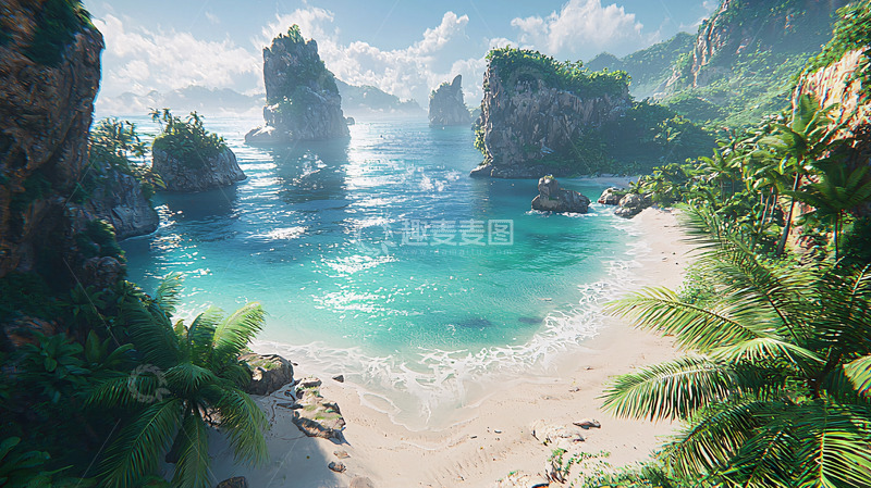 高清大图下载【趣麦麦图】热带海滩风景