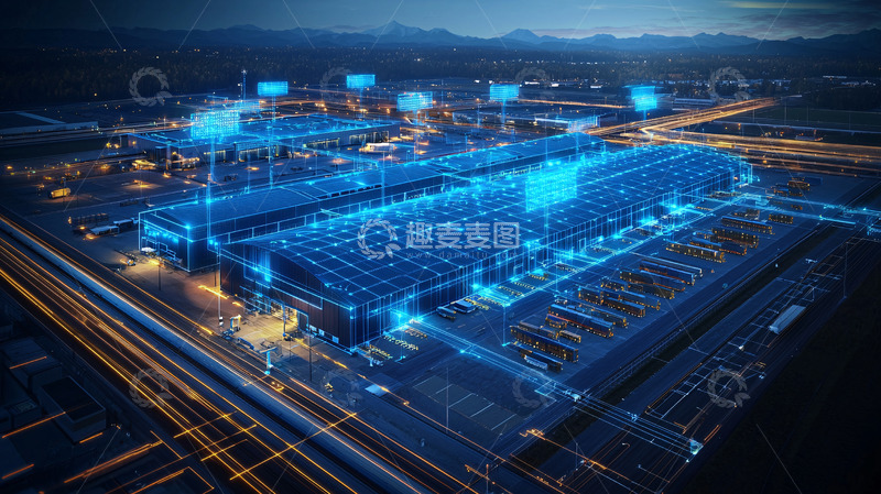 高清大图下载【趣麦麦图】智能工厂蓝图
