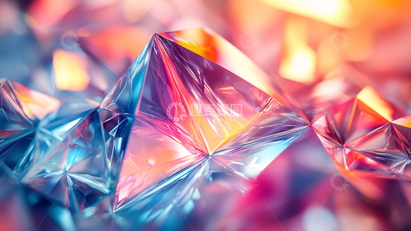 高清大图下载【趣麦麦图】彩色晶体
