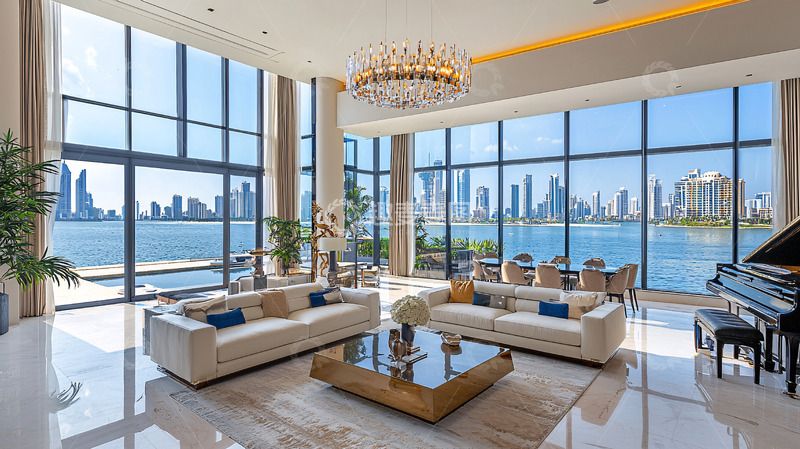 高清大图下载【趣麦麦图】豪华海景客厅