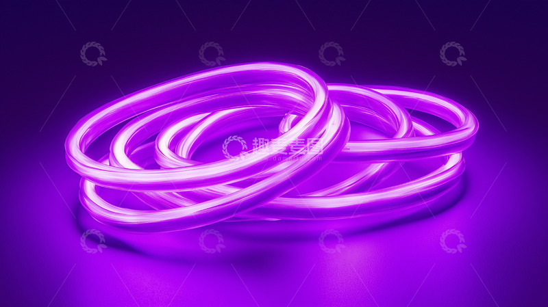 高清大图下载【趣麦麦图】紫色霓虹灯管
