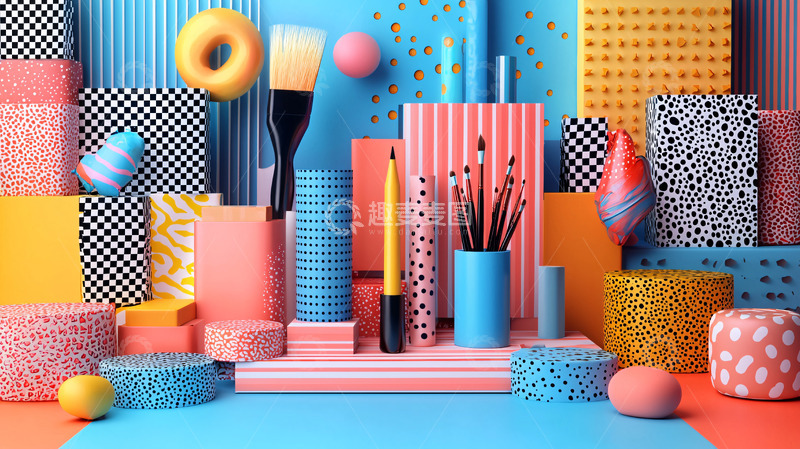 高清大图下载【趣麦麦图】色彩缤纷的静物场景