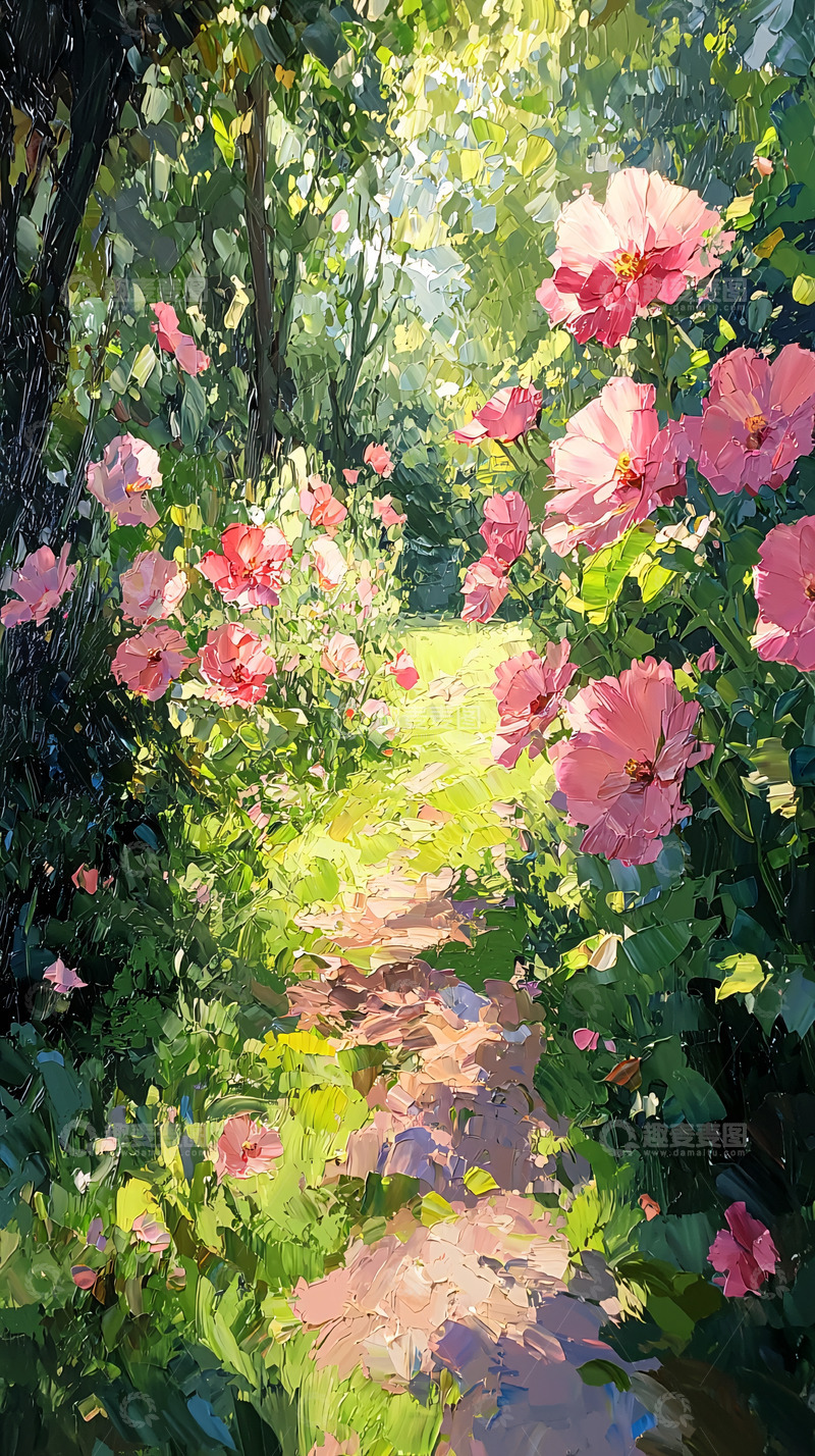 高清大图下载【趣麦麦图】阳光花径