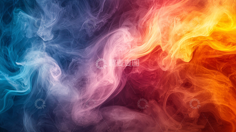 高清大图下载【趣麦麦图】彩色烟雾背景