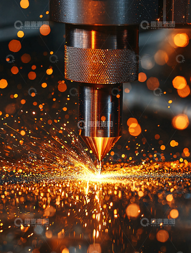 高清大图下载【趣麦麦图】金属切割火花四溅