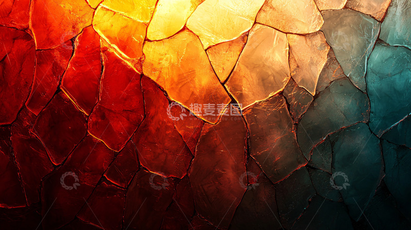 高清大图下载【趣麦麦图】抽象彩色鳞片纹理