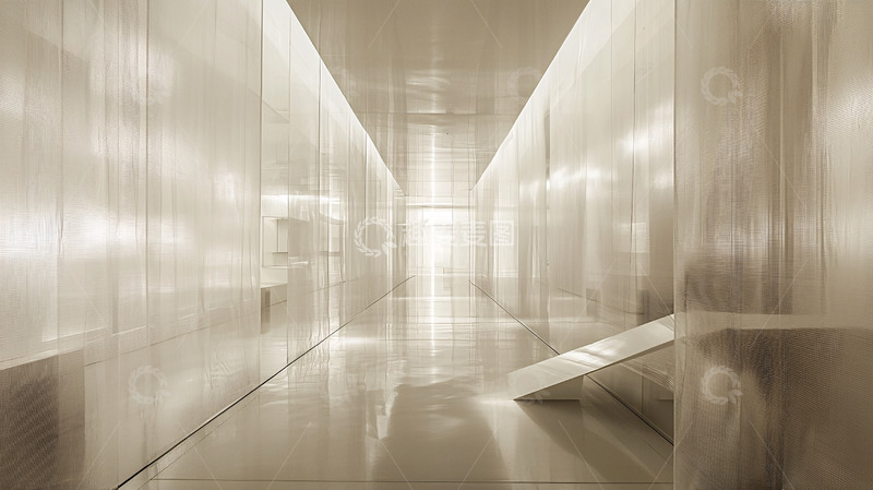 高清大图下载【趣麦麦图】极简风格白色长廊