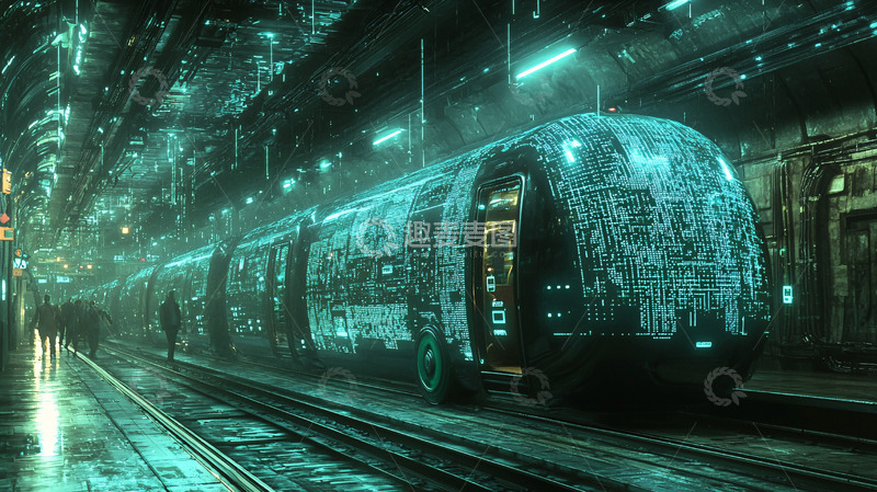 高清大图下载【趣麦麦图】未来科技感列车