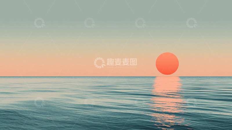 高清大图下载【趣麦麦图】海上日出