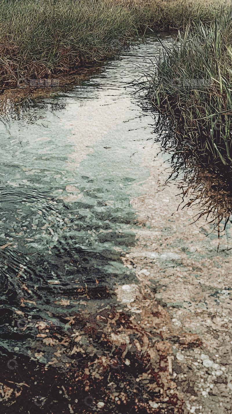 高清大图下载【趣麦麦图】清澈溪流浅滩流水