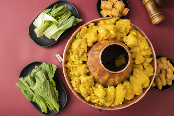 双鸡拼牛蛙铜火锅