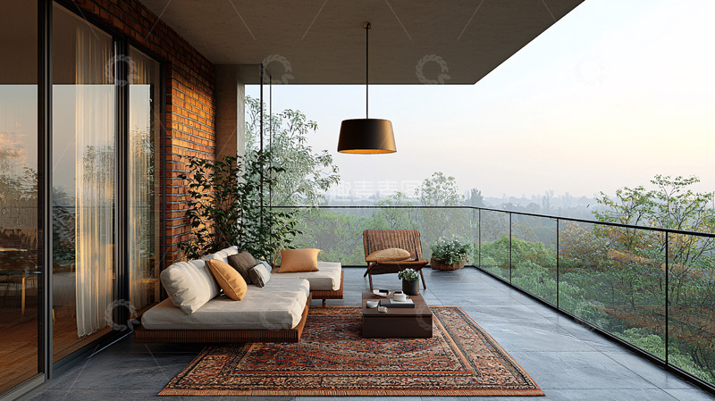 高清大图下载【趣麦麦图】现代简约阳台设计