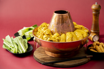 双鸡拼牛蛙铜火锅1