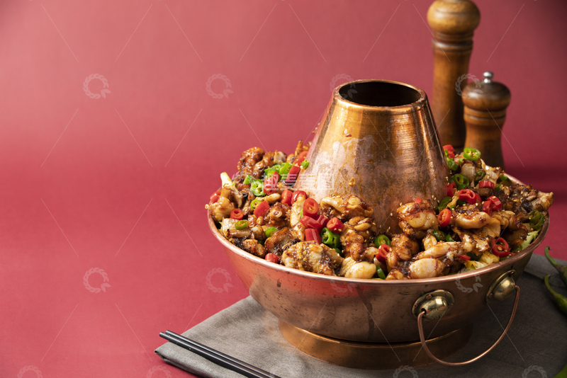 高清大图下载【趣麦麦图】-铜火锅香辣口水蛙