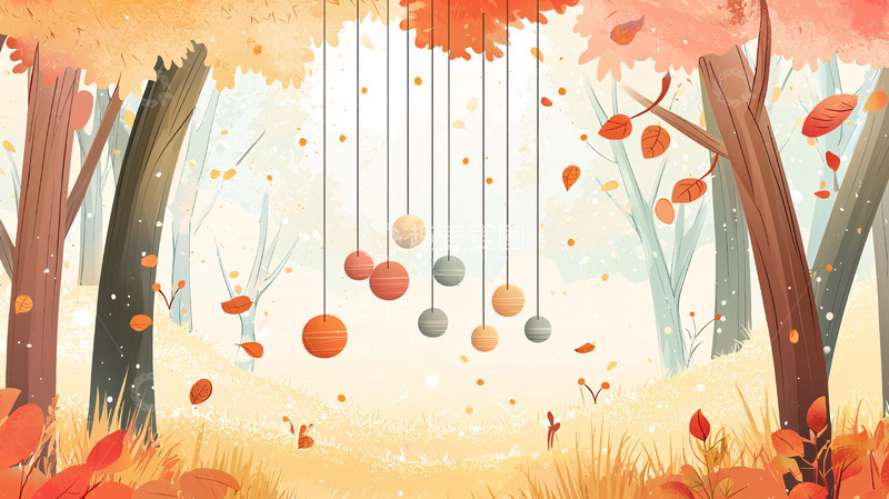 高清大图下载【趣麦麦图】秋季森林挂饰