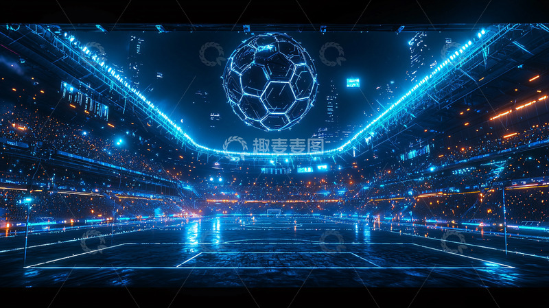 高清大图下载【趣麦麦图】未来感足球场