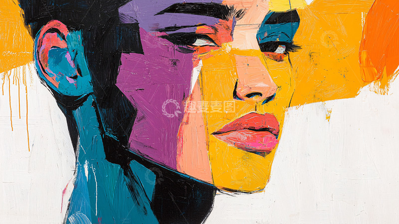 高清大图下载【趣麦麦图】抽象人物肖像