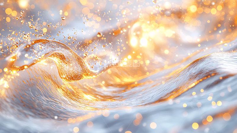 高清大图下载【趣麦麦图】金色波浪