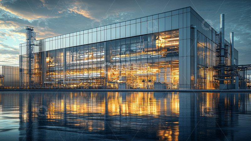 高清大图下载【趣麦麦图】现代玻璃外墙建筑夜景