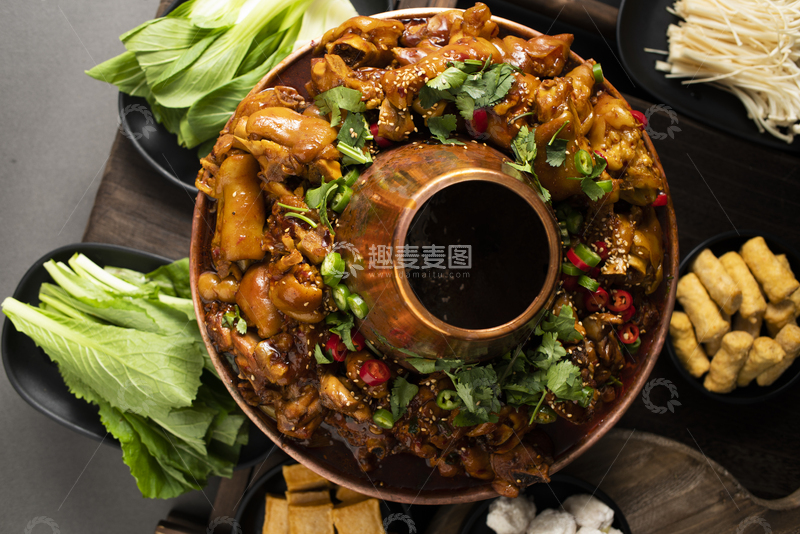高清大图下载【趣麦麦图】猪蹄鸡双拼锅3