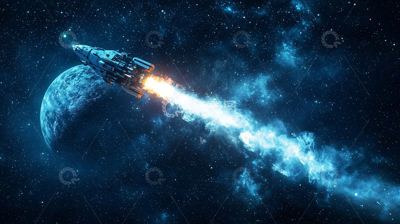 高清大图下载【趣麦麦图】宇宙飞船发射