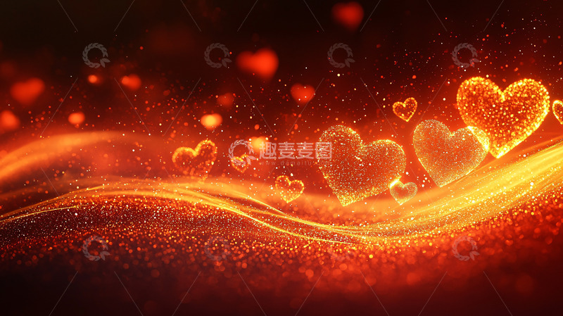 高清大图下载【趣麦麦图】光晕爱心背景