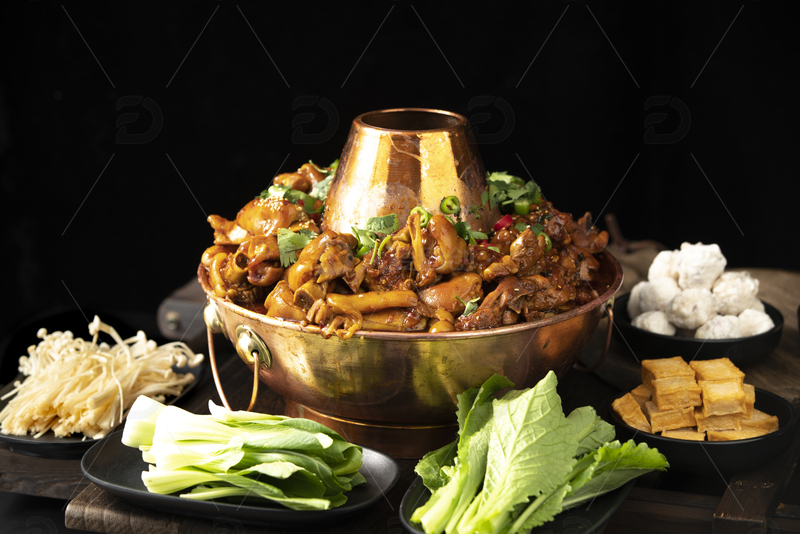 高清大图下载【趣麦麦图】猪蹄鸡双拼锅