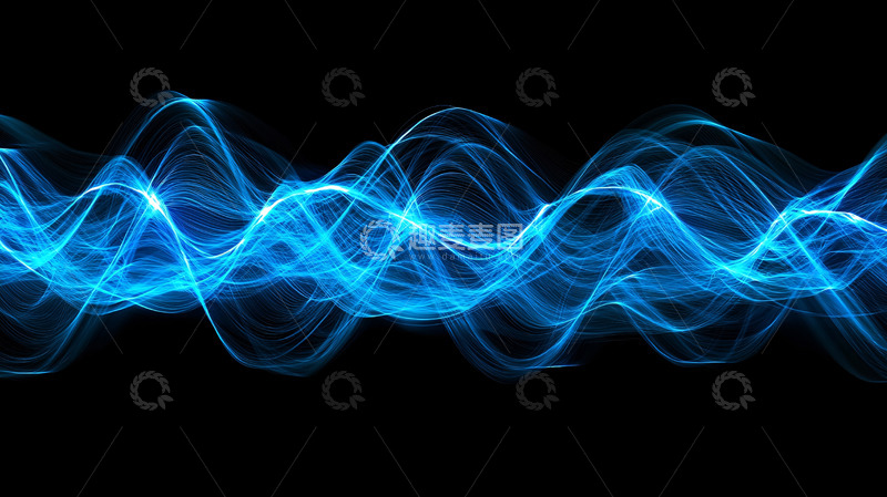 高清大图下载【趣麦麦图】蓝色能量波纹