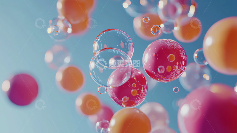 高清大图下载【趣麦麦图】彩色泡泡