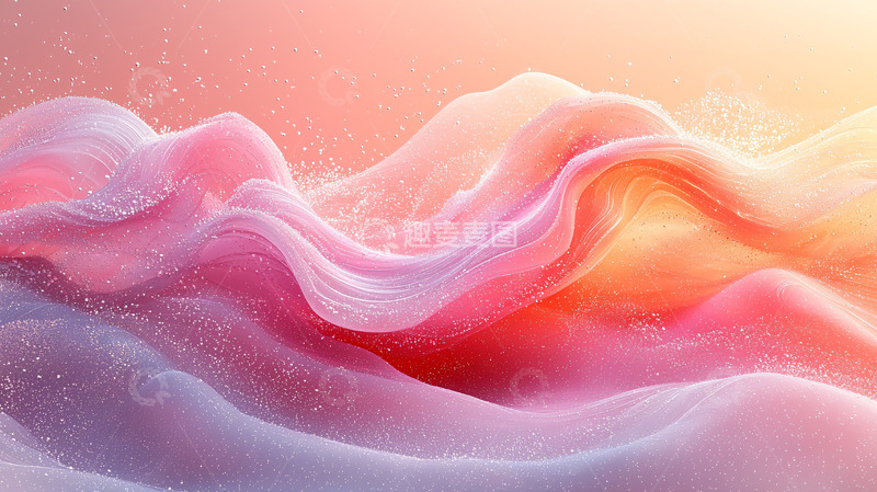 高清大图下载【趣麦麦图】粉色梦幻飘逸丝绸质感