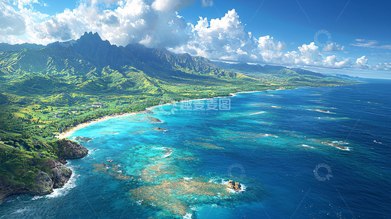 高清大图下载【趣麦麦图】海天一色绝美风景