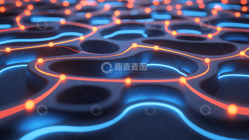 高清大图下载【趣麦麦图】抽象网络结构