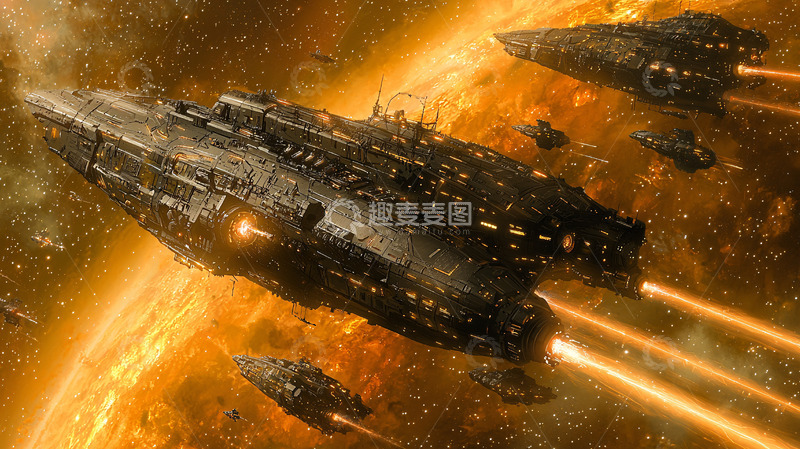 高清大图下载【趣麦麦图】太空战舰