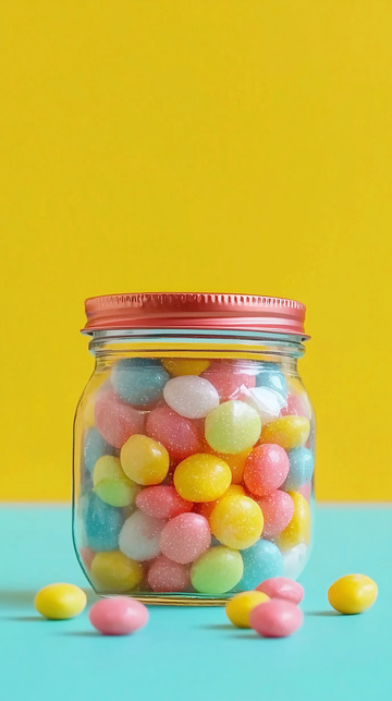 彩色糖果玻璃罐