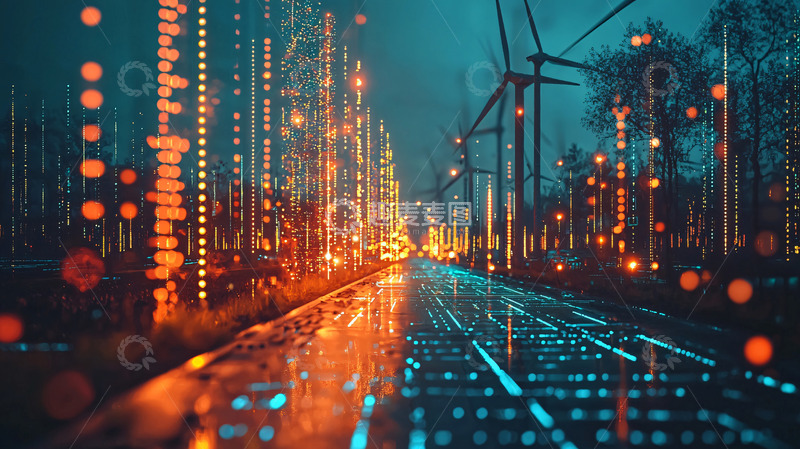 高清大图下载【趣麦麦图】未来科技感城市夜景