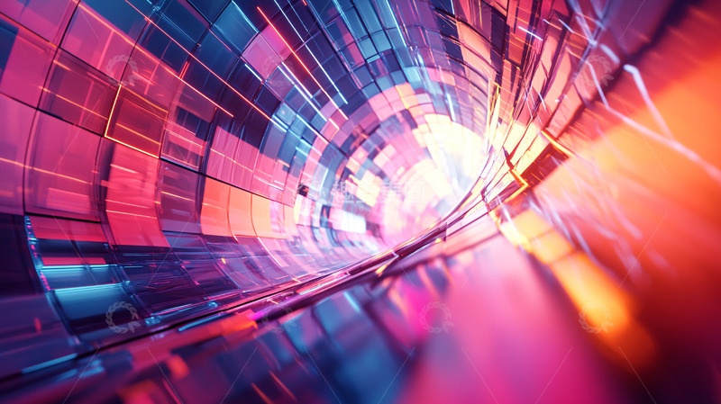 高清大图下载【趣麦麦图】抽象几何隧道