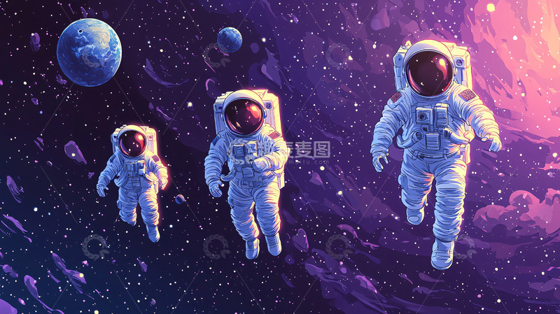 高清大图下载【趣麦麦图】太空宇航员