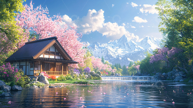 高清大图下载【趣麦麦图】日式小屋