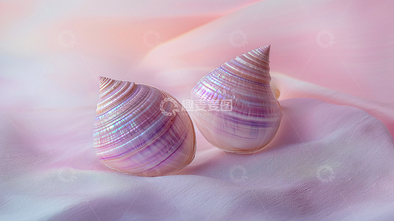 高清大图下载【趣麦麦图】粉色贝壳
