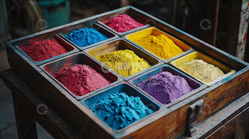 高清大图下载【趣麦麦图】彩色粉末