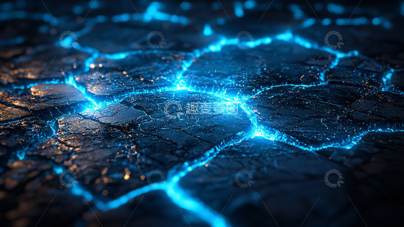 高清大图下载【趣麦麦图】蓝色裂缝纹理