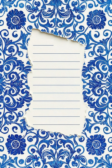 青花瓷信纸背景