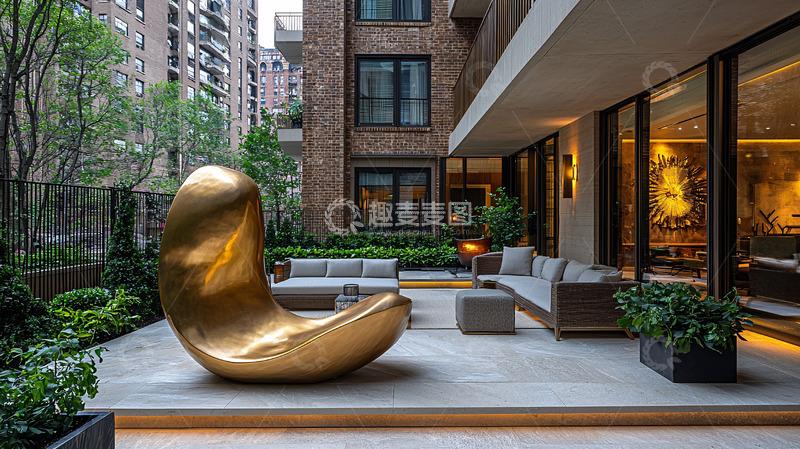 高清大图下载【趣麦麦图】高端公寓庭院景观