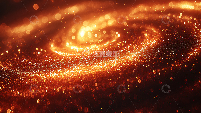 高清大图下载【趣麦麦图】旋转的金色星系